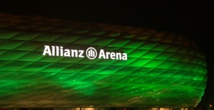 Allianz Arena Munich in Green light