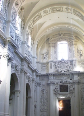 Baroque Interior of Theatinerkirche in Munich